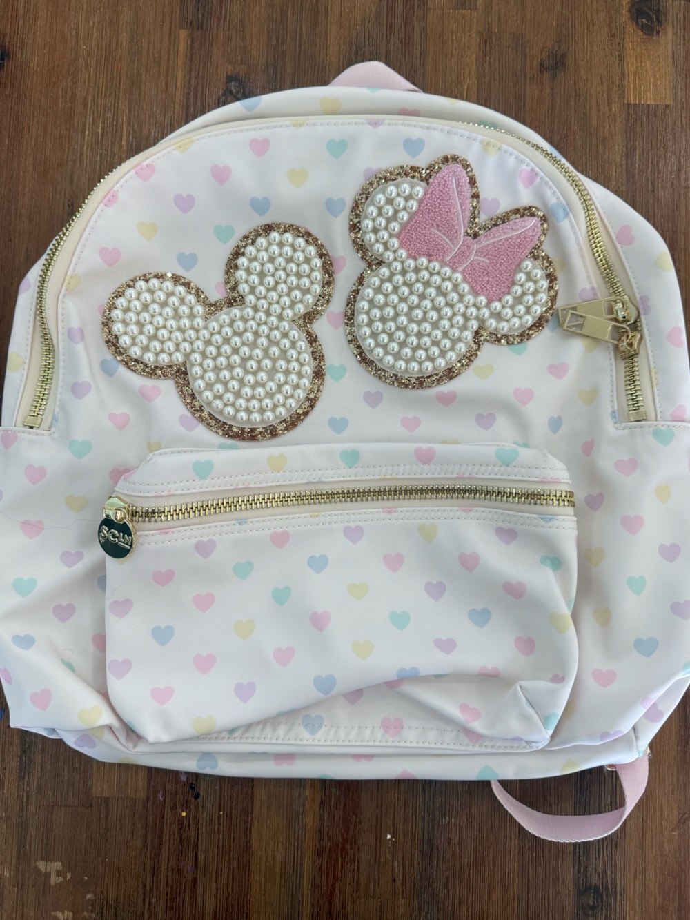 Stoney Clover Lane x Disney Heart Print Backpack